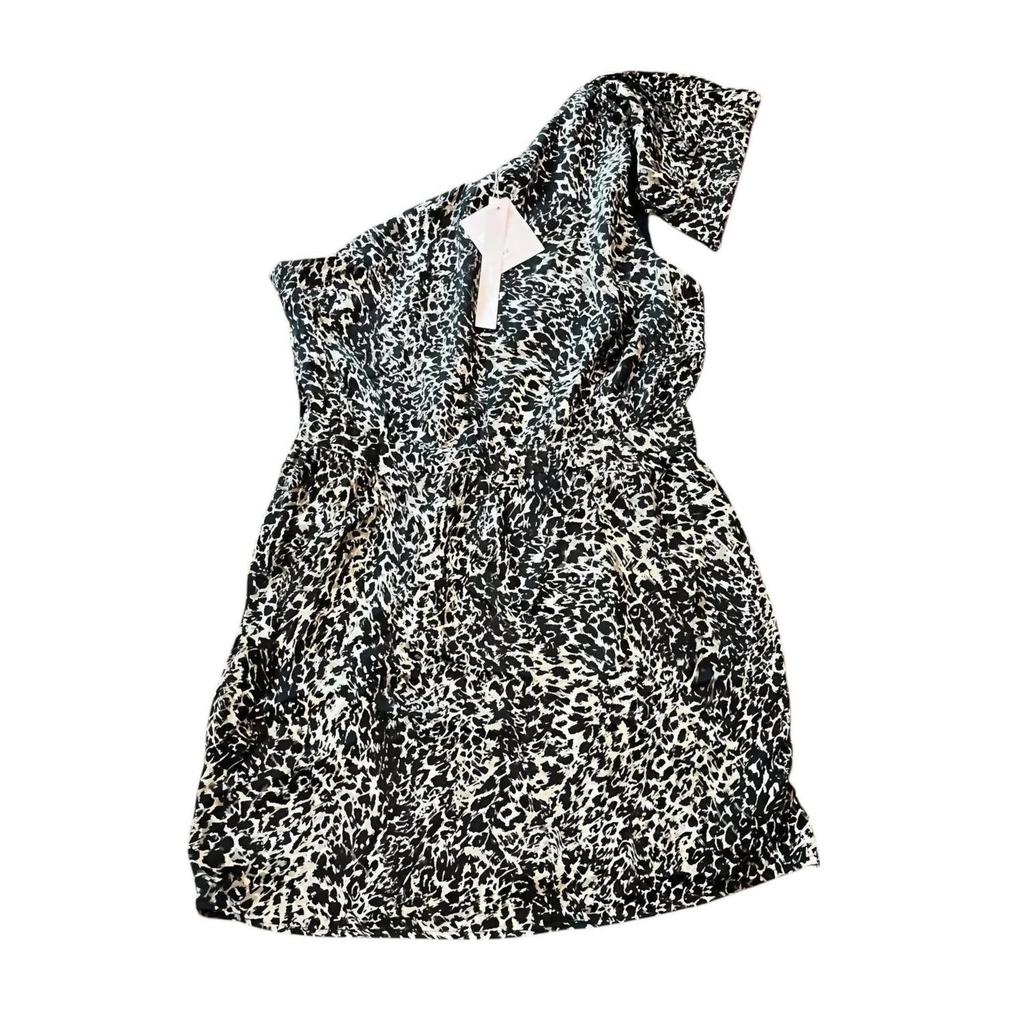 Avec Les Filles Avec Les Filles - Animal Print One Shoulder Dress