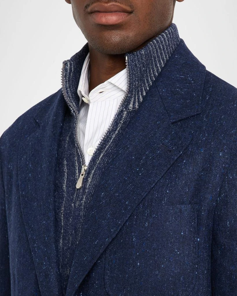 Brunello Cucinelli Men
s Flecked Donegal Sport Coat 7