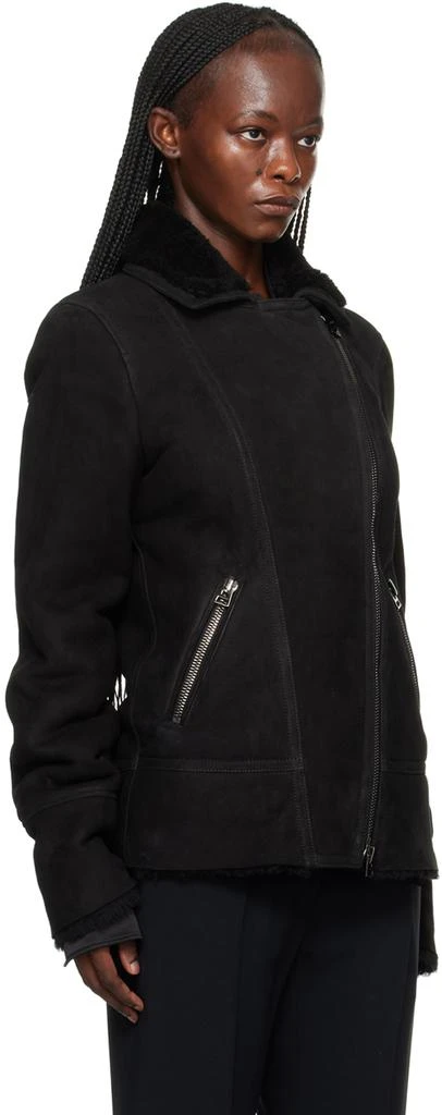 Tom Ford Black Zip Shearling Jacket 2