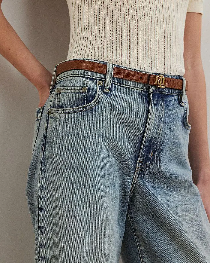 Ralph Lauren High Rise Wide Leg Crop Jeans 6