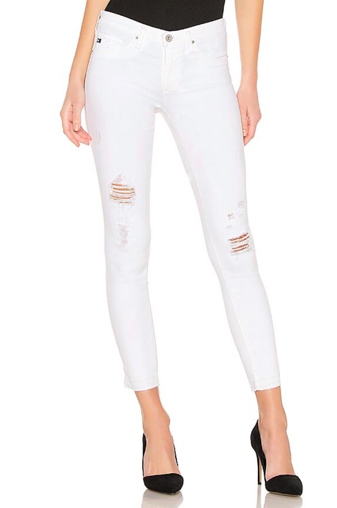 AG Jeans Legging Ankle Skinny Jeans In Rudimentary White