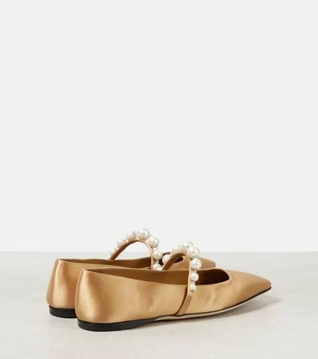 Jimmy Choo Ade embellished satin Mary Jane flats 2