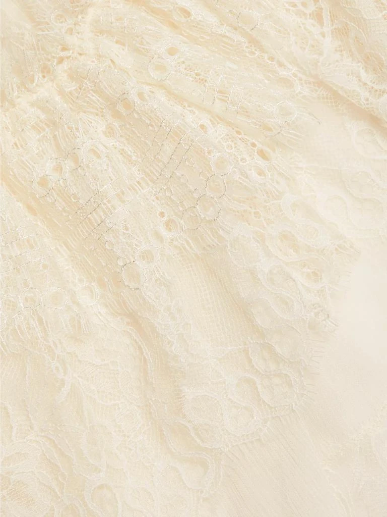 LOVESHACKFANCY Vienne Lace Chiffon Off-The-Shoulder Top 7