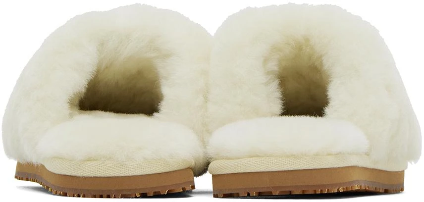 Mou Off-White Shearling Slippers 2