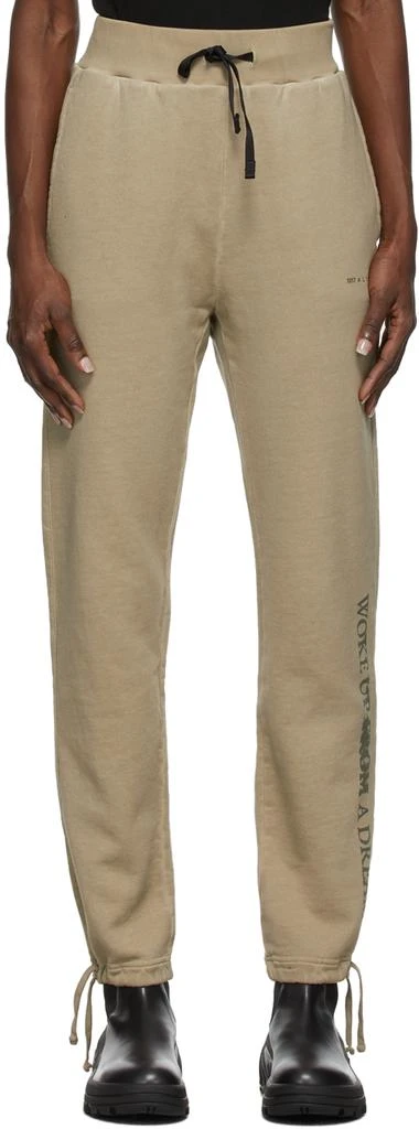 1017 ALYX 9SM Tan Logo Lounge Pants 1