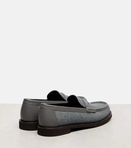 Brunello Cucinelli Monili leather-trimmed loafers 2