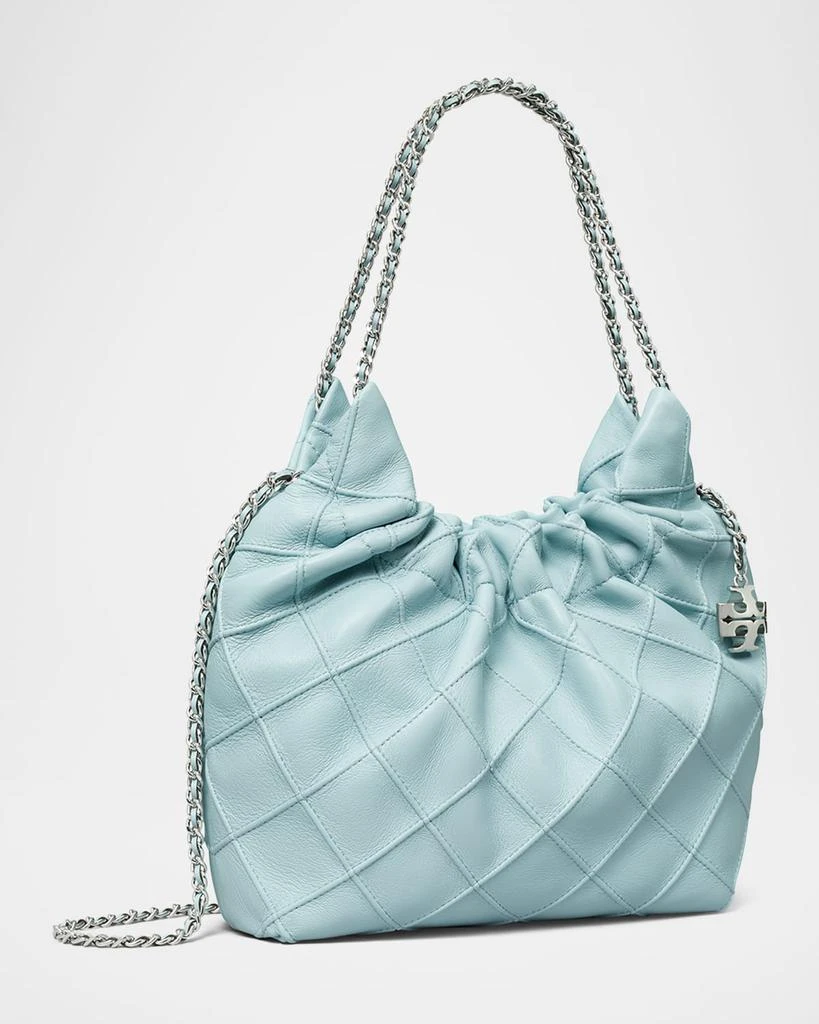 Tory Burch Fleming Mini Quilted Leather Hobo Bag 6
