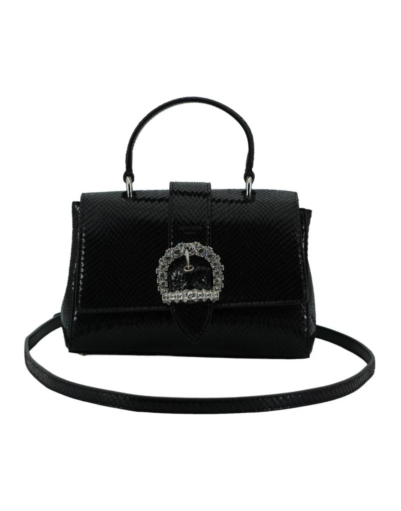 Jimmy Choo Jimmy Choo Black Leather Top Handle Shoulder Bag 1