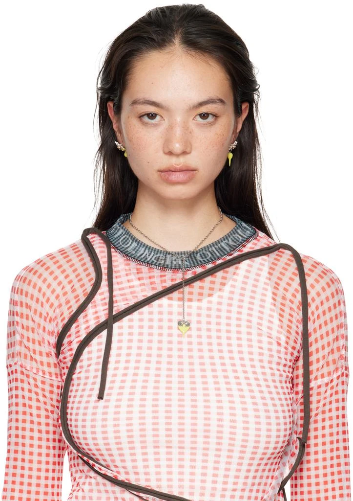 Ottolinger Silver 
Yellow Dipped Heart Necklace 2