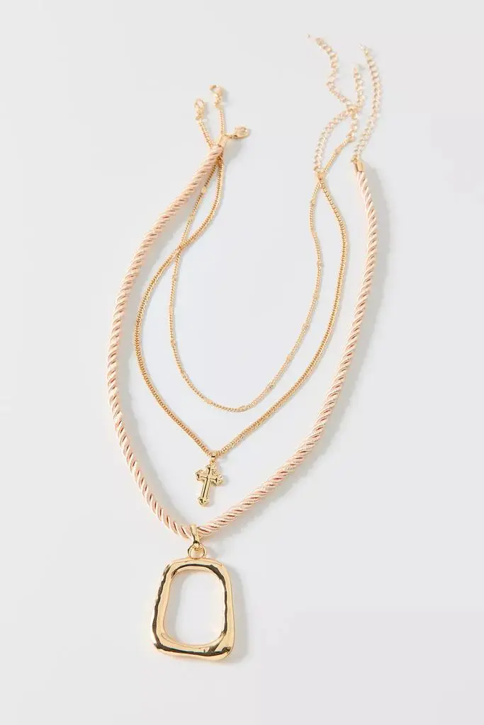 Urban Outfitters Kara Corded Layering Necklaces Set