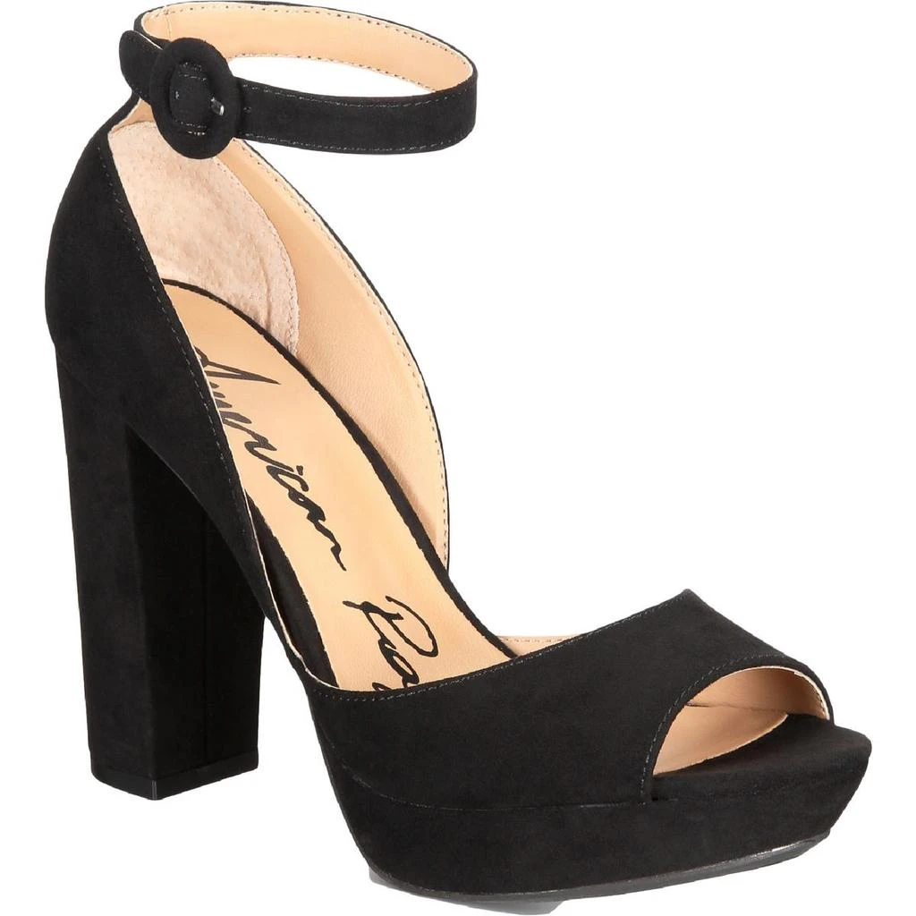American Rag Areeta Womens Ankle Strap Block Heel D'Orsay Heels 1