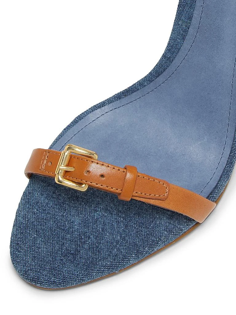 Schutz Aurora 100MM Leather & Denim Sandals 5