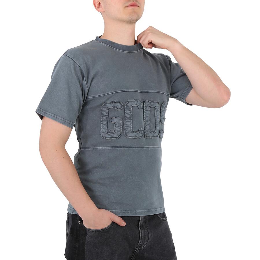 GCDS Men's Overdyed GCDS Logo Band Cotton T-Shirt