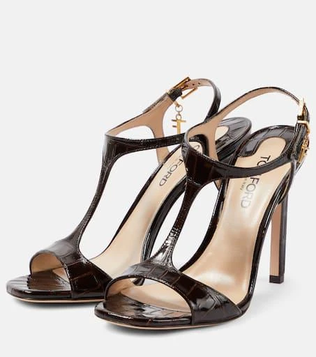 Tom Ford Angelina croc-effect leather sandals 5