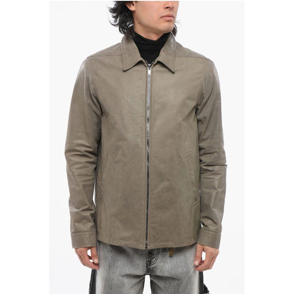 Rick Owens LIDO Leather BRAD Jacket with Front Men's Zip