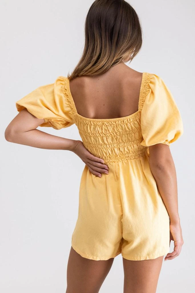 预计3周后发货 Rhythm Combinaison Maia Smocked - Butter - Femme 5