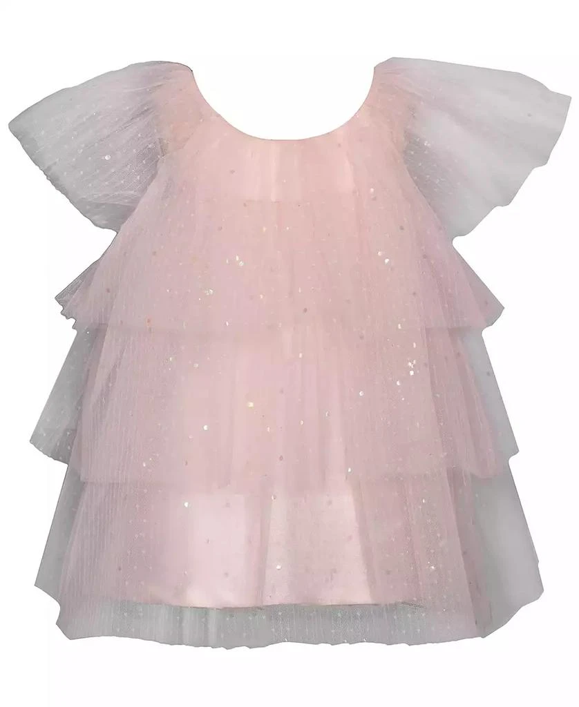 Bonnie Baby Baby Girls Three Tiered Spangled Tulle Dress 1