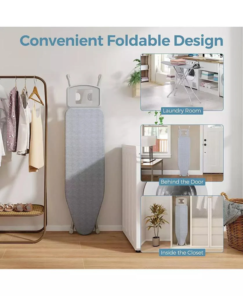 Ecooso Full Size Ironing Board with Iron Rest and 7-Level Height 9