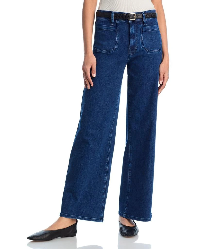 FRAME Le Slim Palazzo Modernist Pocket Jeans in Loner 1