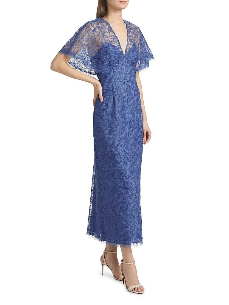 LELA ROSE Lace V-Neck A-Line Cocktail Dress 4