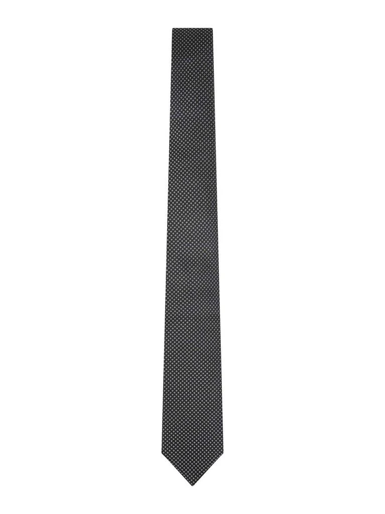 Giorgio Armani GIORGIO ARMANI | Black micro-pattern jacquard silk tie | Man | PZ 1