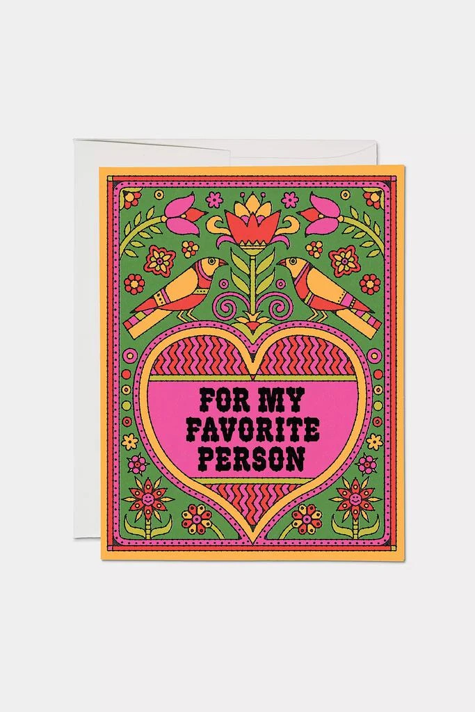 Red Cap Cards Red Cap Favorite Person Love Greeting Card 1