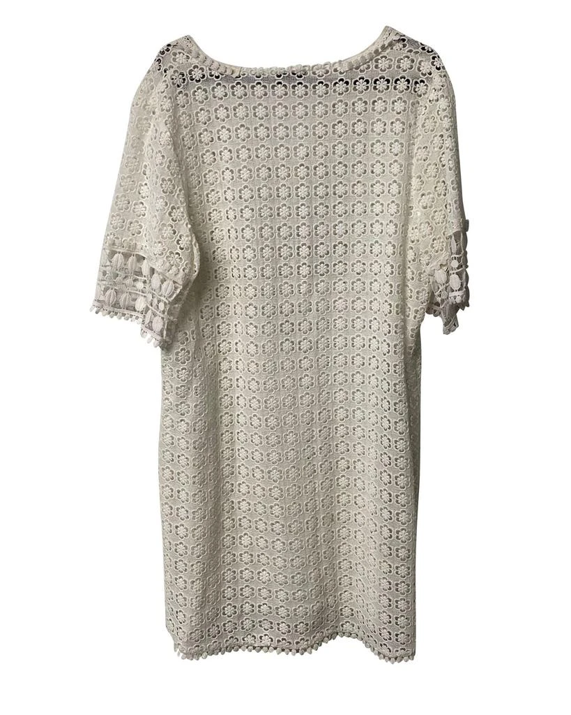 MIGUELINA Cocktail Lace Dress in White Cotton 6