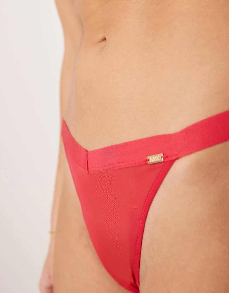 KBX KBX Zadie mesh thong in red 3