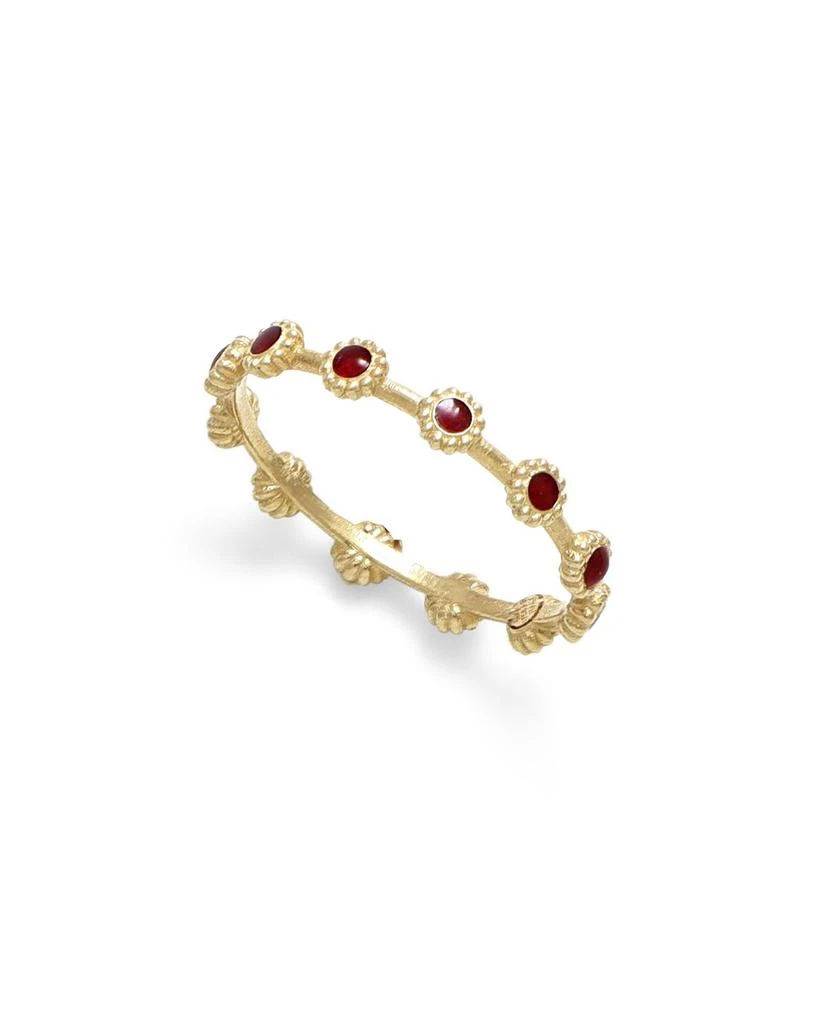 Moon & Meadow 14K Yellow Gold Red Enamel Ring 1