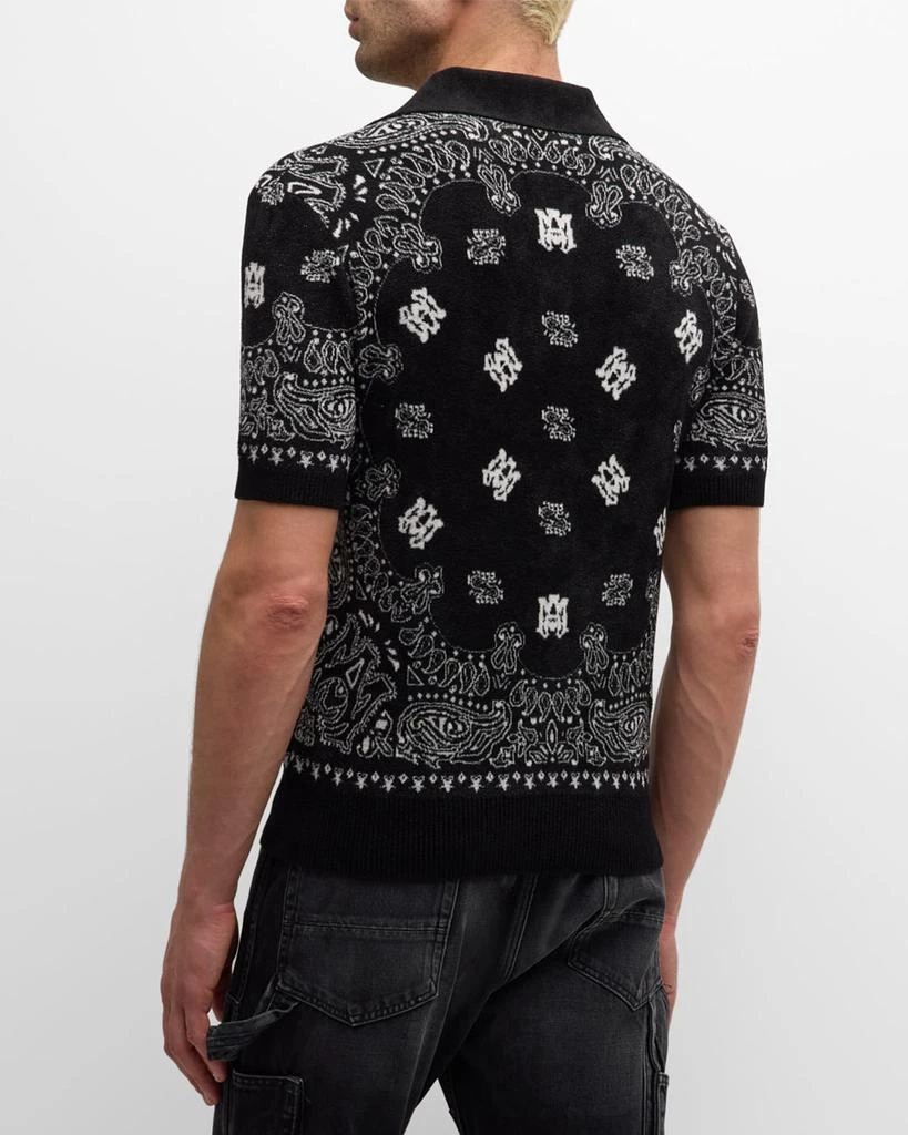 AMIRI Men's Bandana Knit Polo Shirt 3