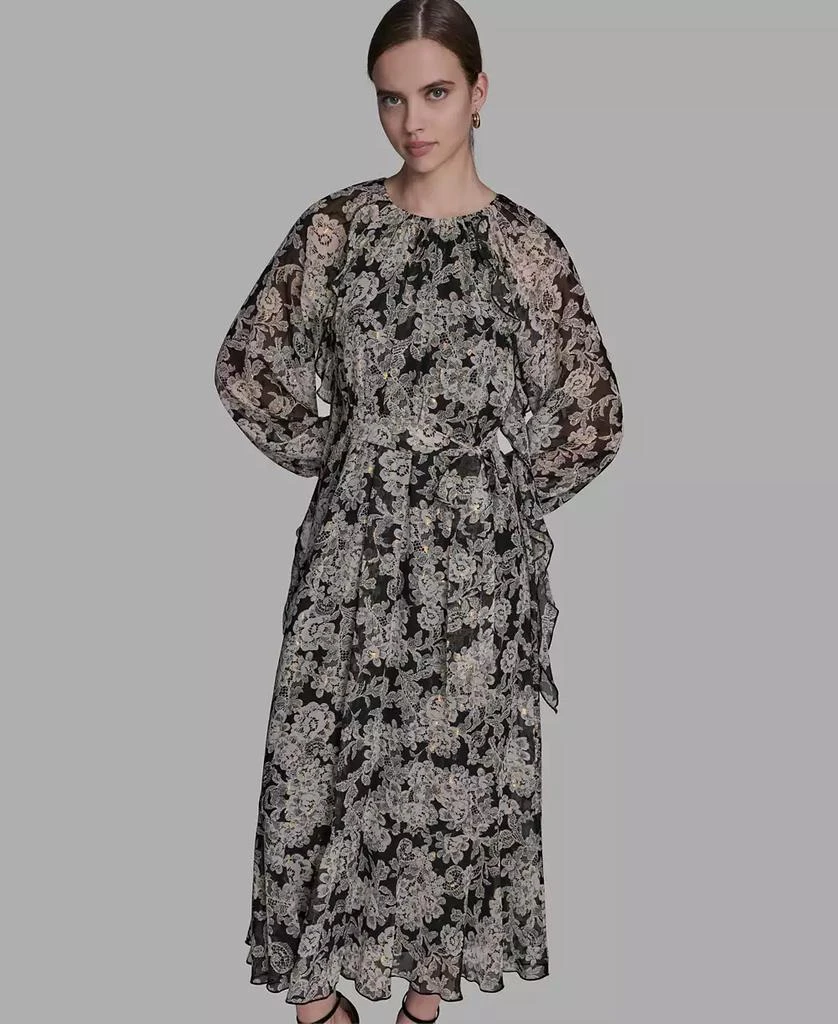 formal & gown long sleeve maxi dress Ever-Pretty V-Neckline Long Sleeve Chiffon Formal Summer Formal Wedding Guest Dress