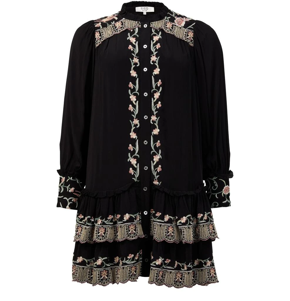 Sea New York Lacey embroidery long sleeved tunic dress 2
