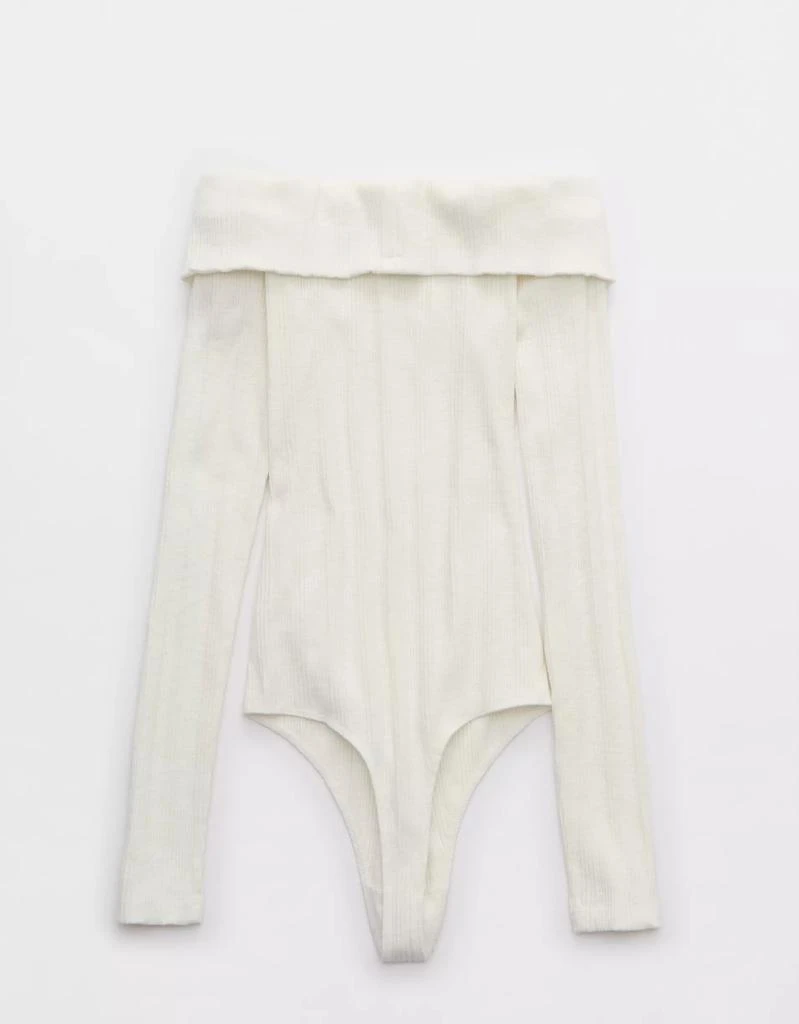 Aerie Aerie Long Sleeve Off The Shoulder Bodysuit 5