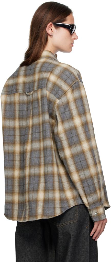 COOR Brown Ombre Flannel One Pocket Checkered Shirt - Shirts