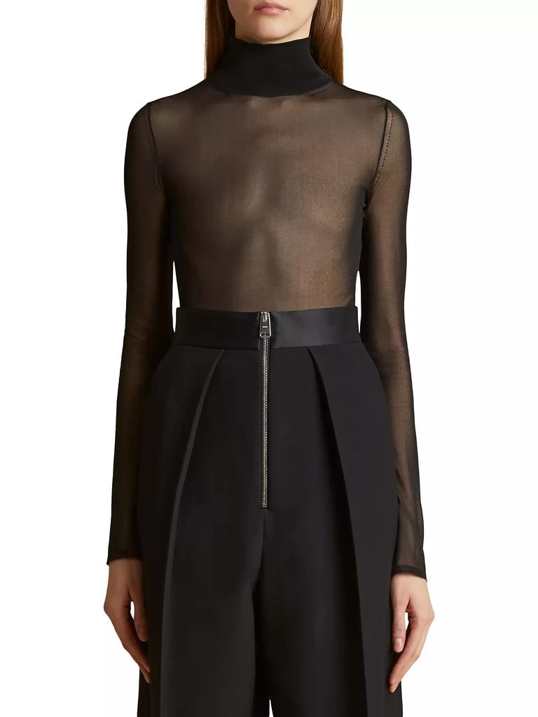Khaite Tallin Sheer Turtleneck Bodysuit 3