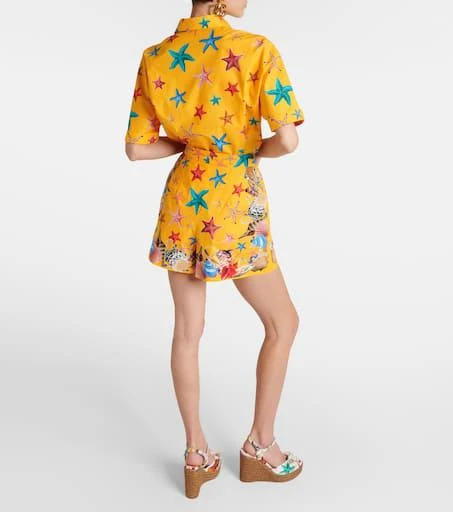 Dolce 
Gabbana Capri printed high-rise cotton shorts 3