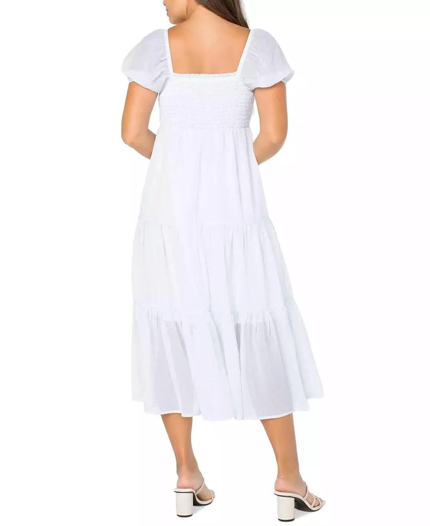 Celebrity Pink Juniors' Smocked Puff-Sleeve Midi Dress 2