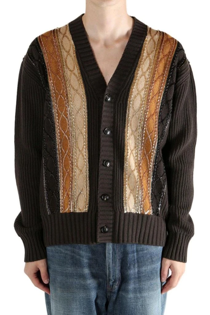 AMIRI Amiri Embellished Striped Cardigan 2