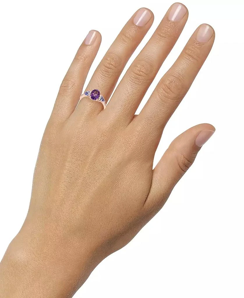 Effy EFFY® Amethyst (1-5/8 ct. t.w.), Tanzanite (3/4 ct. t.w.) 
Diamond (1/10 ct. t.w.) Ring in 14k Rose Gold 2