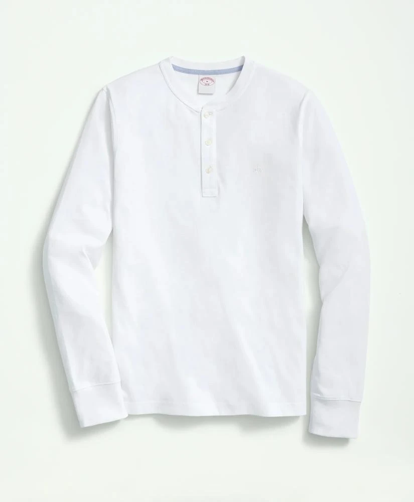 Brooks Brothers Cotton Henley Long-Sleeve T-Shirt