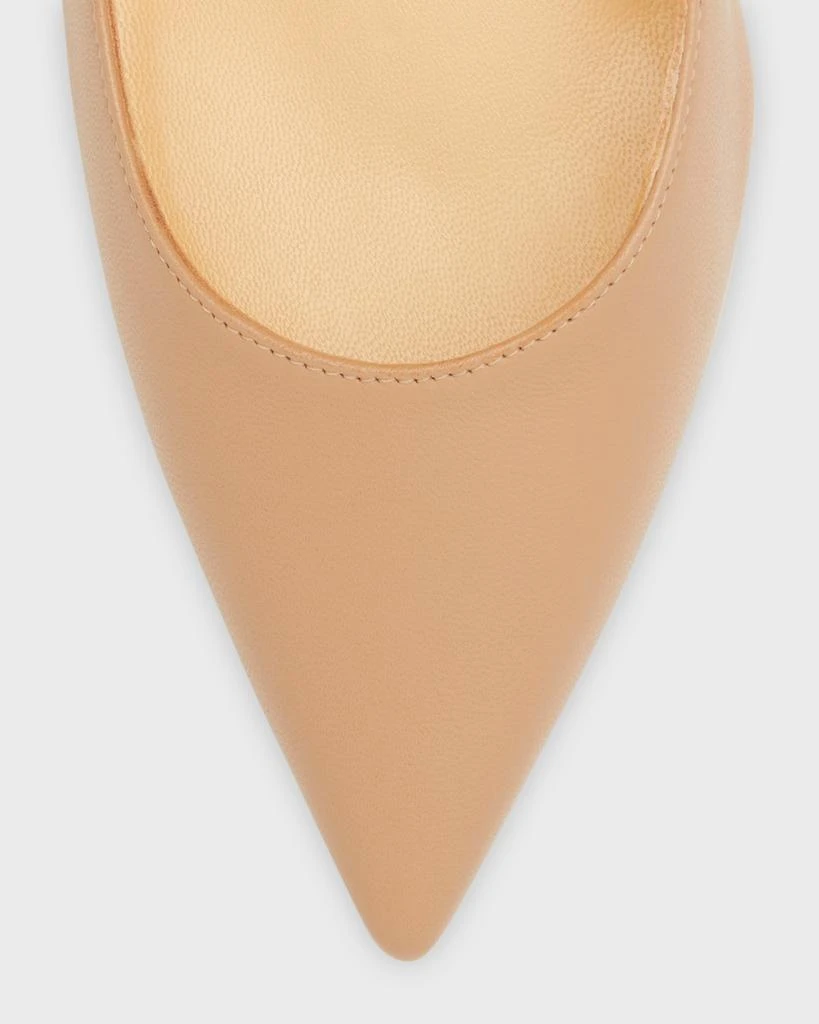 Christian Louboutin Apostrophy Leather Pointed Red-Sole Pumps 6