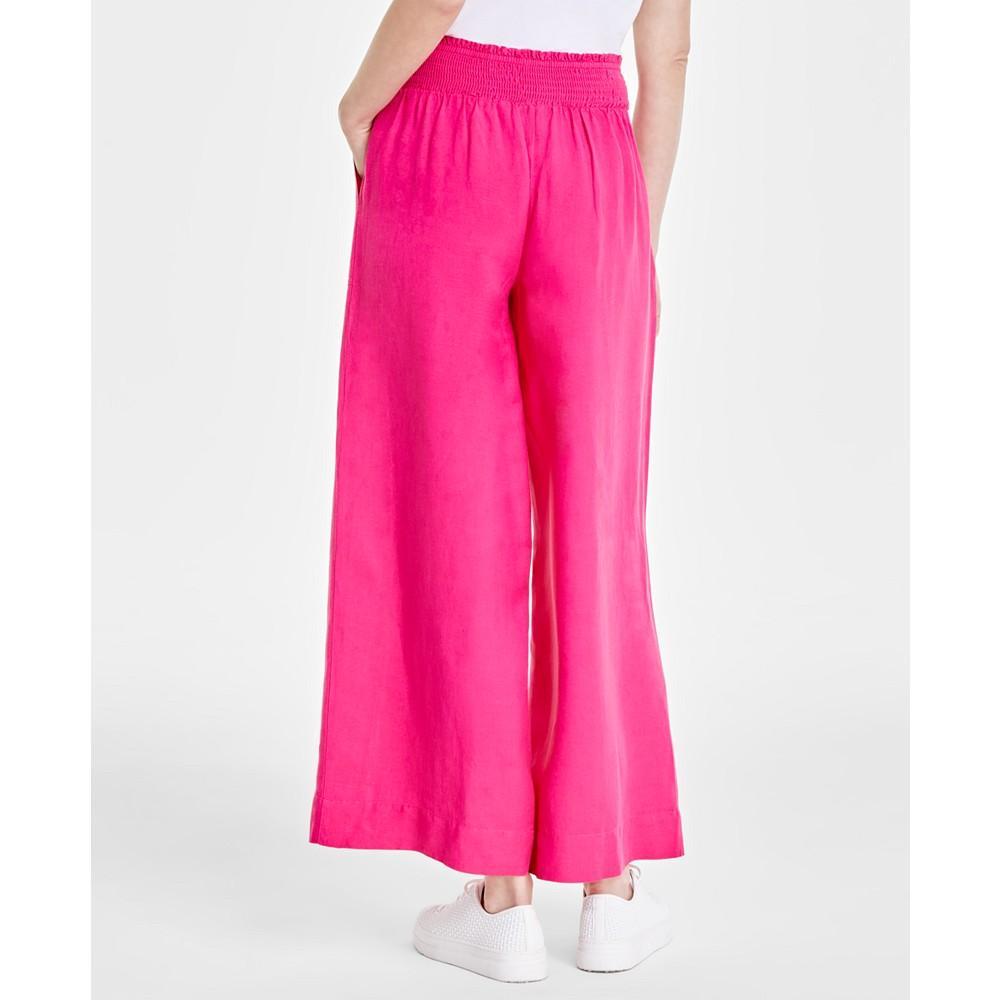 On 34th Women's Linen-Blend High-Rise Wide-Leg Pants, Created for Macy's