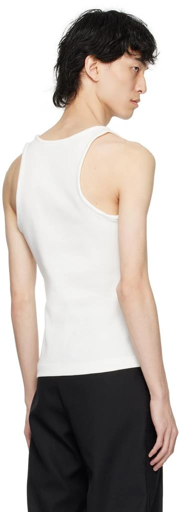 Bianca Saunders White Scoop Neck Tank Top 3