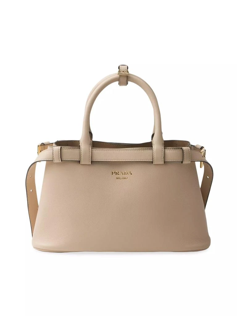 Prada Buckle Small Leather Handbag with Double Belt 1