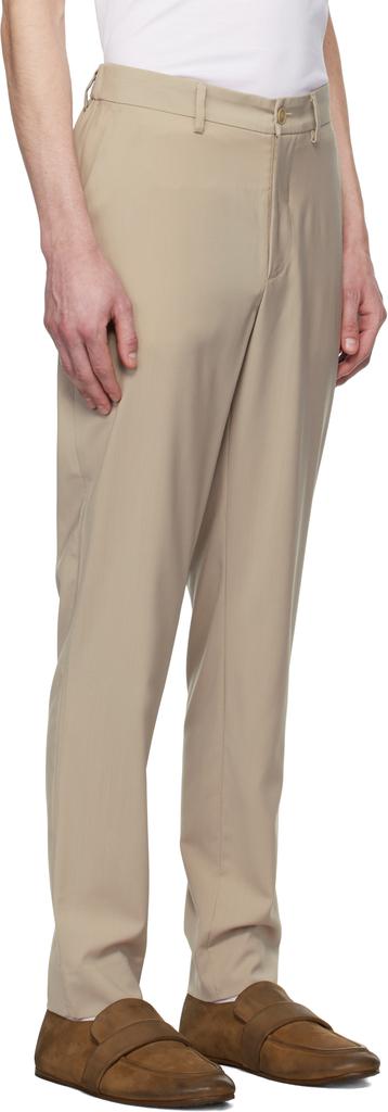 BARENA Beige Tropical Wool Trousers