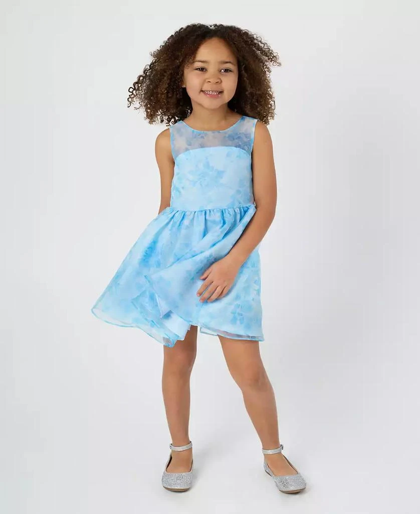 Rare Editions Toddler and Little Girls Floral Organza Social Dress 2
