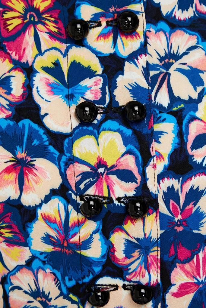 Paco Rabanne Cropped floral-print crepe top 4
