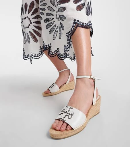 Tory Burch Ines leather espadrille wedges 4