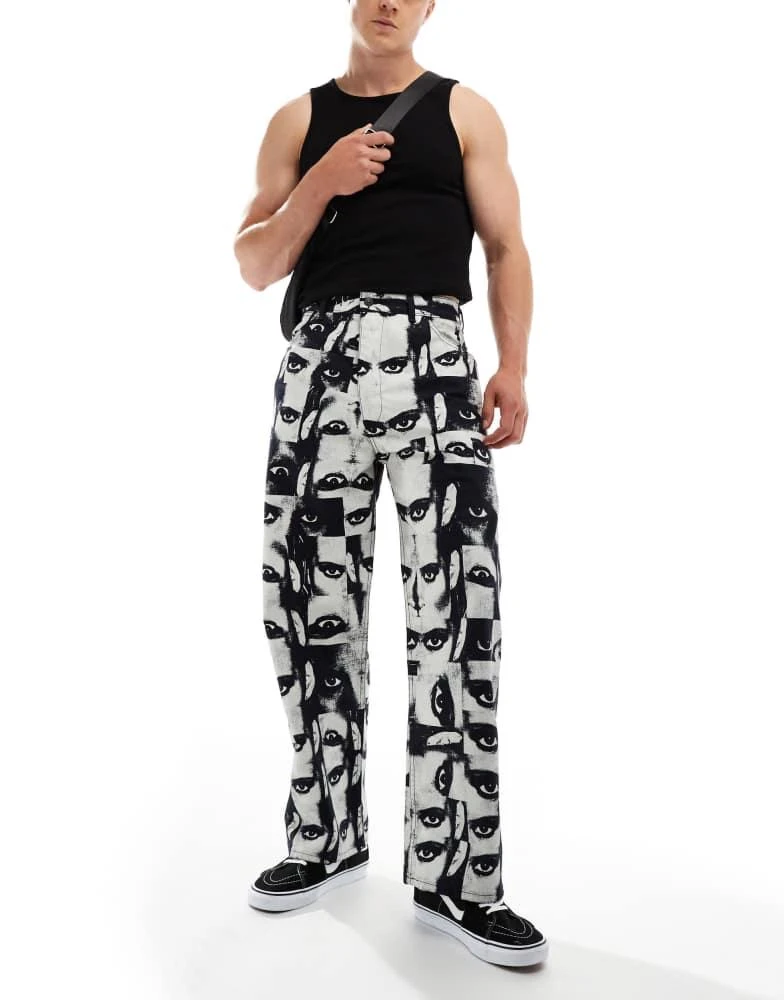 Levi's Levi's Skate jeans with all over print in white black 1
