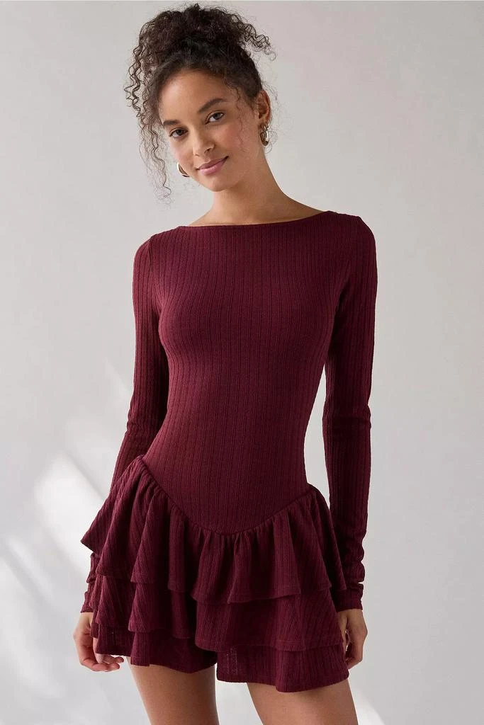 Kimchi Blue Kimchi Blue Ruffled Up Basque Waist Scoop Back Romper 2